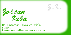 zoltan kuba business card